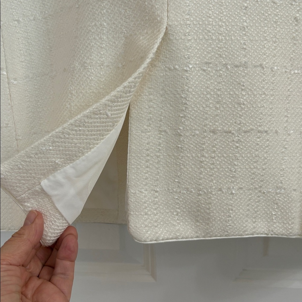 Ann Taylor Elegant Hutton Textured Ivory Blazer - Picture 11 of 13